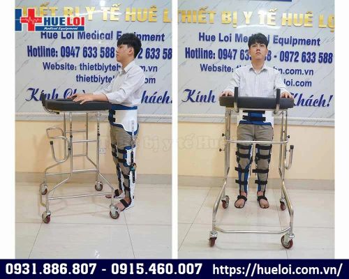 Nẹp chân hỗ trợ bệnh nhân tập đứng