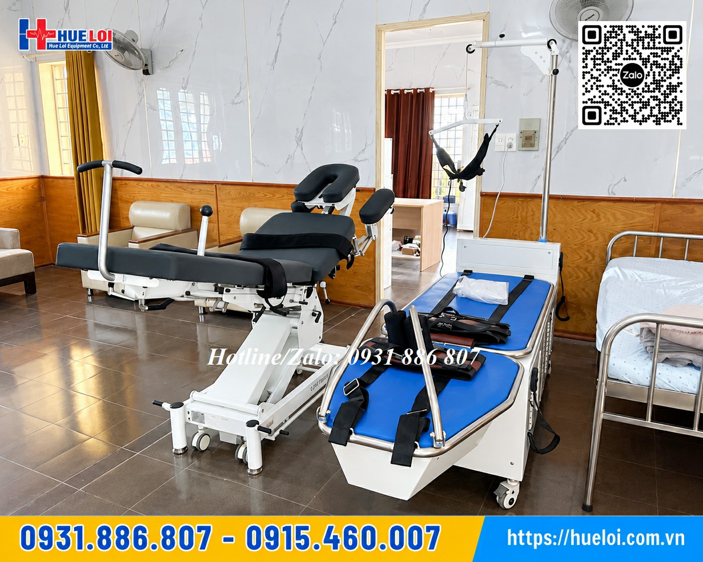 Bàn Giao Giường Tác Động Cột Sống EL07 Và Giường Kéo Giãn Cột Sống Cổ Lưng YP-2009B