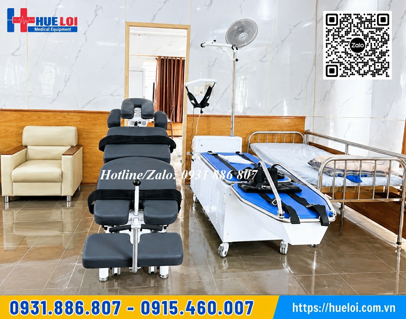 bộ đôi sản phẩm giường vltl cho phòng khám