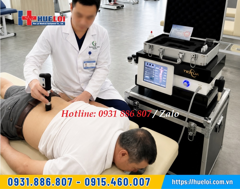 khách hàng sử dụng máy xung kích trị liệu T501