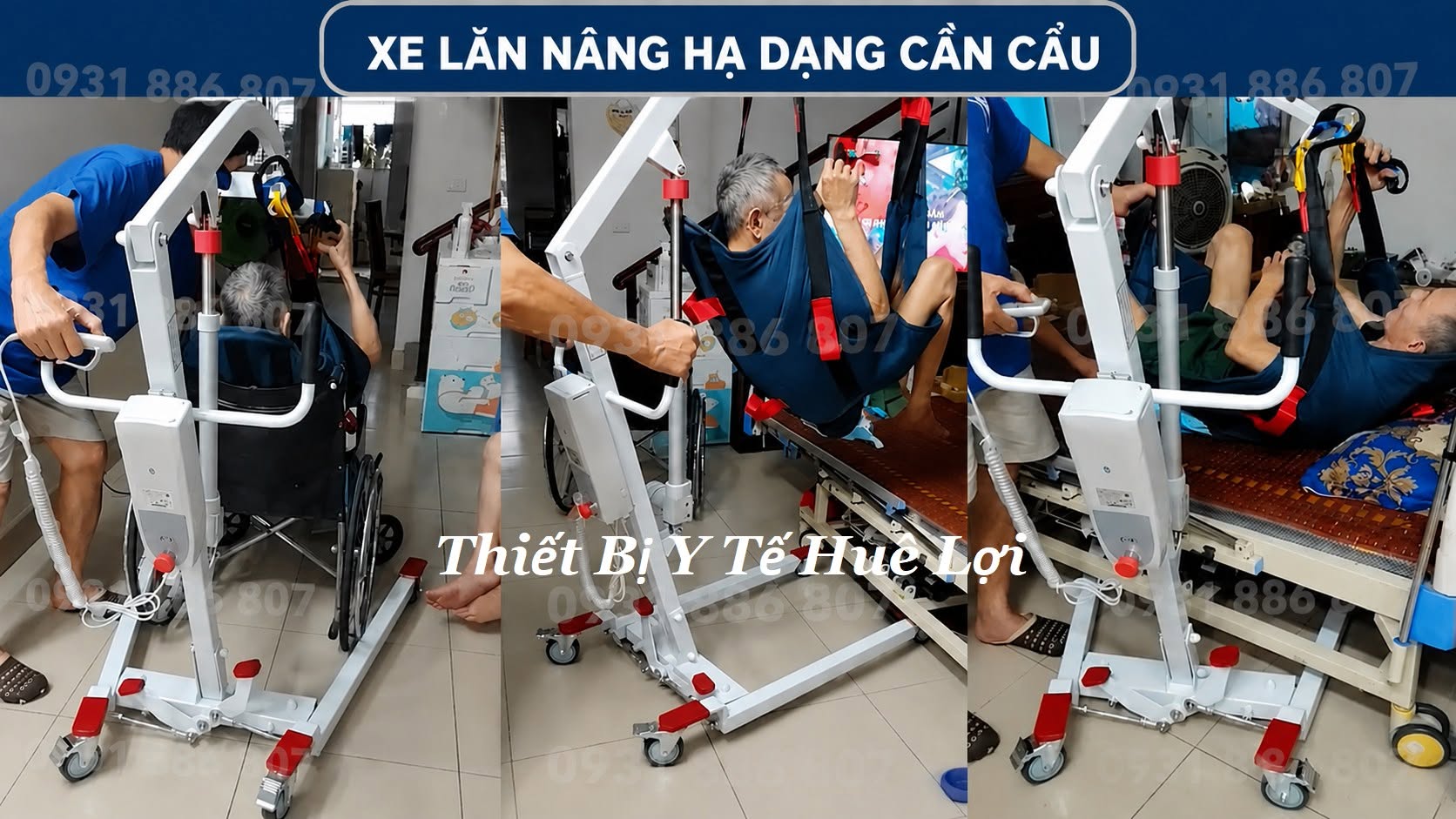 Bàn giao xe cẩu nâng hạ người già yếu dễ dàng thuận tiện