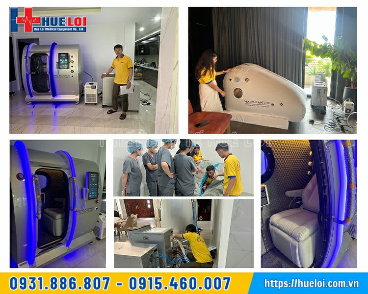 Thiết bị y tế Huê Lợi bàn giao buồng oxy cao áp