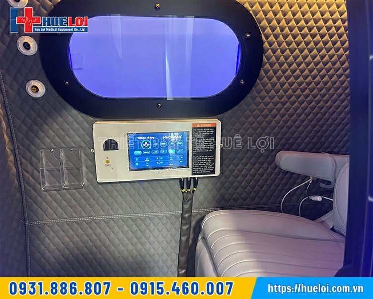 bên trong khoang máy tạo oxy cao áp