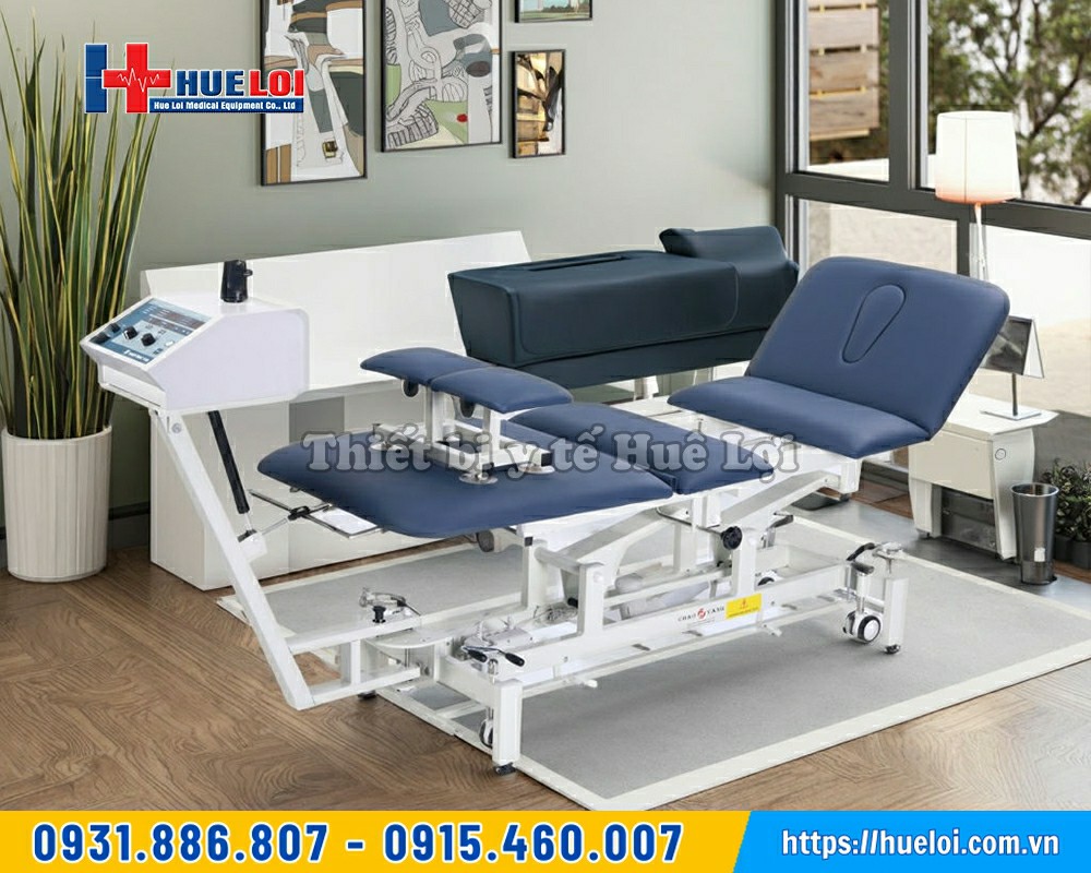giường nằm kéo giãn cột sống cao cấp nâng hạ chiều cao