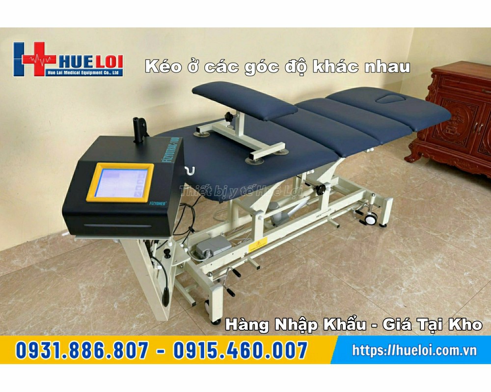 điều chỉnh các góc độ để kéo giãn cột sống lưng cổ