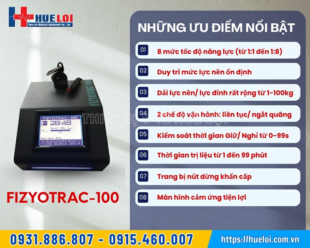 máy kéo giãn cột sống cao cấp FIZYOTRAC-100 