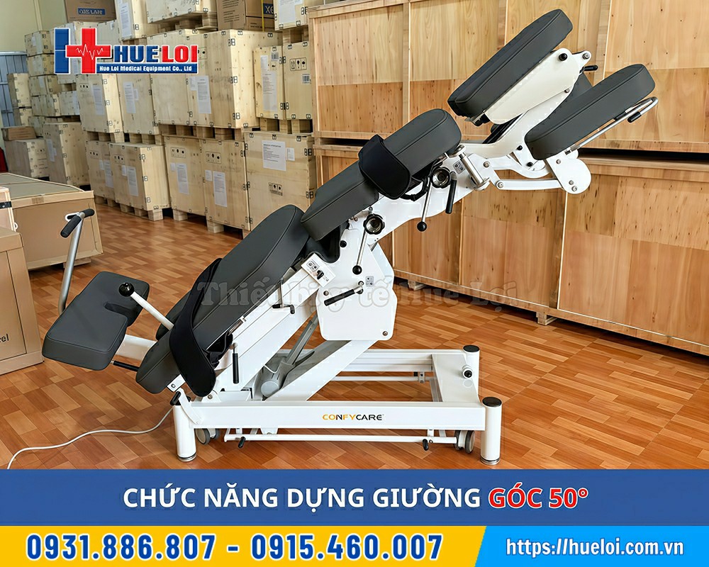 giường el07 nghiêng được 1 góc 50 độ