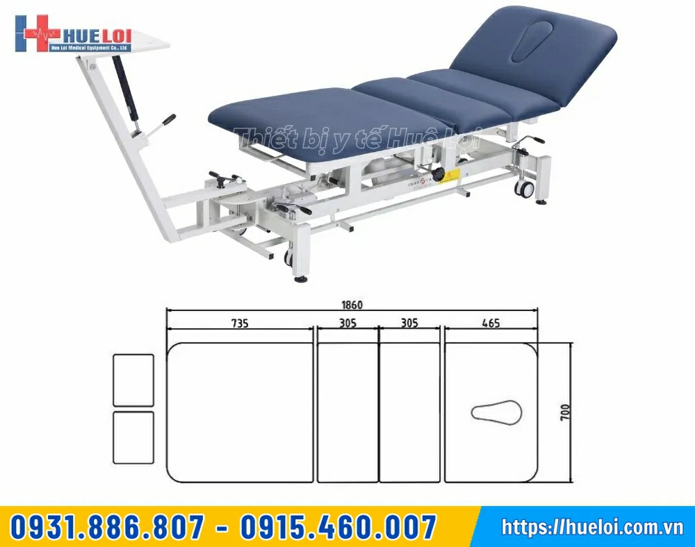 kích cỡ Giường kéo giãn cột sống cao cấp CY-C101F