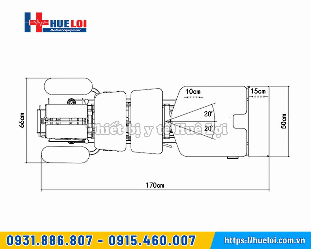 các góc độ nắn chỉnh của giường EL07B