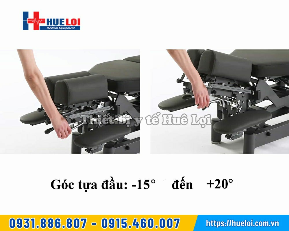 điều chỉnh góc nghiêng phần đầu giường