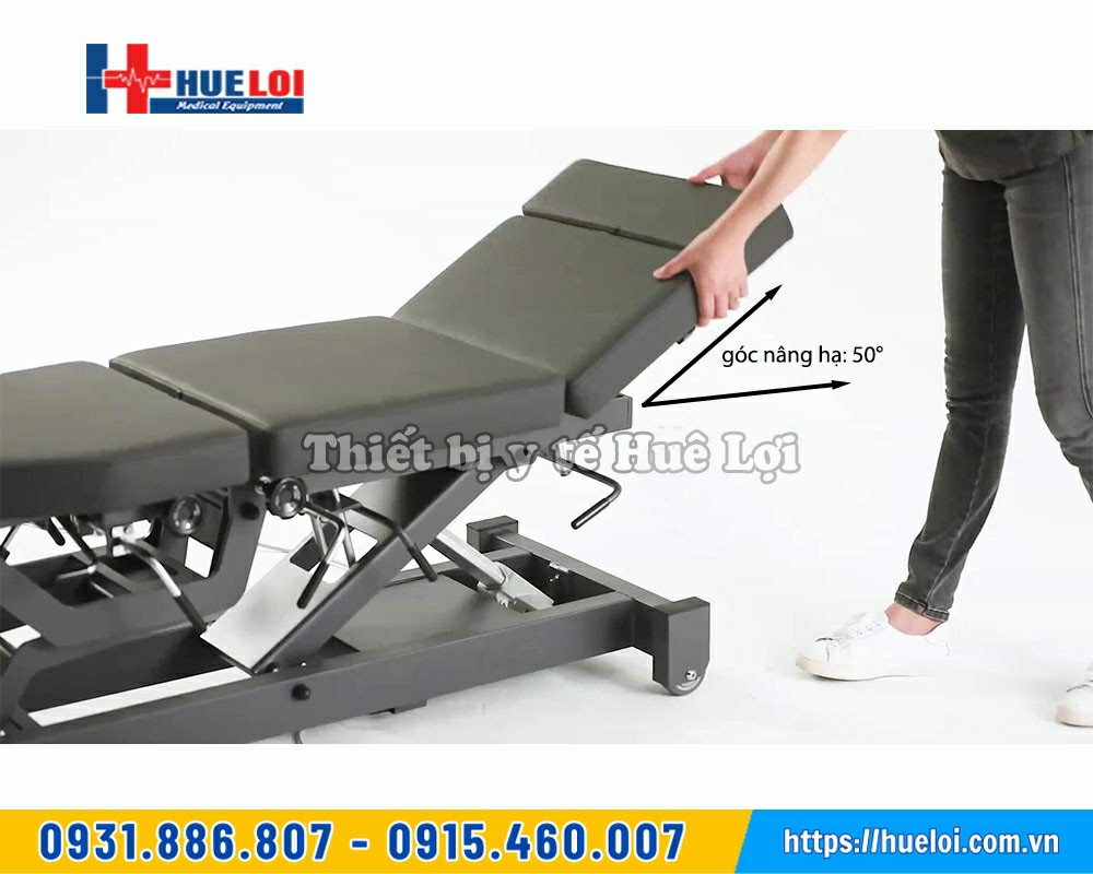 điều chỉnh phần chân của giường tác động cột sống