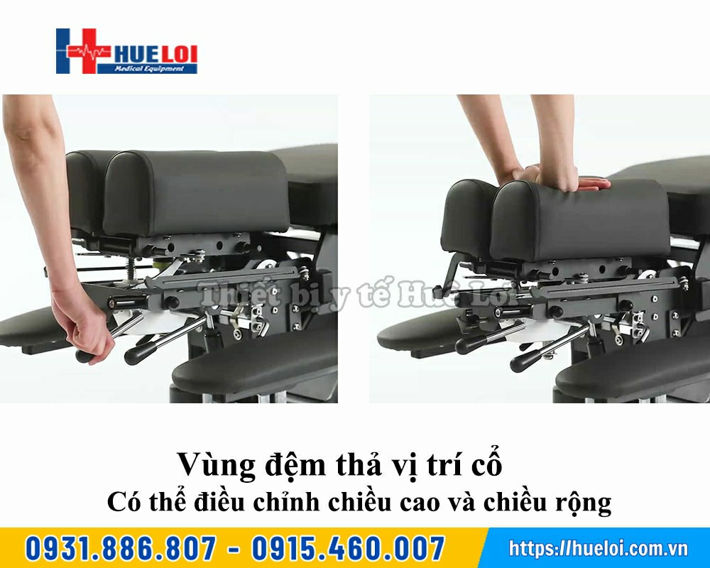 giường nắn chỉnh cột sống vùng đầu