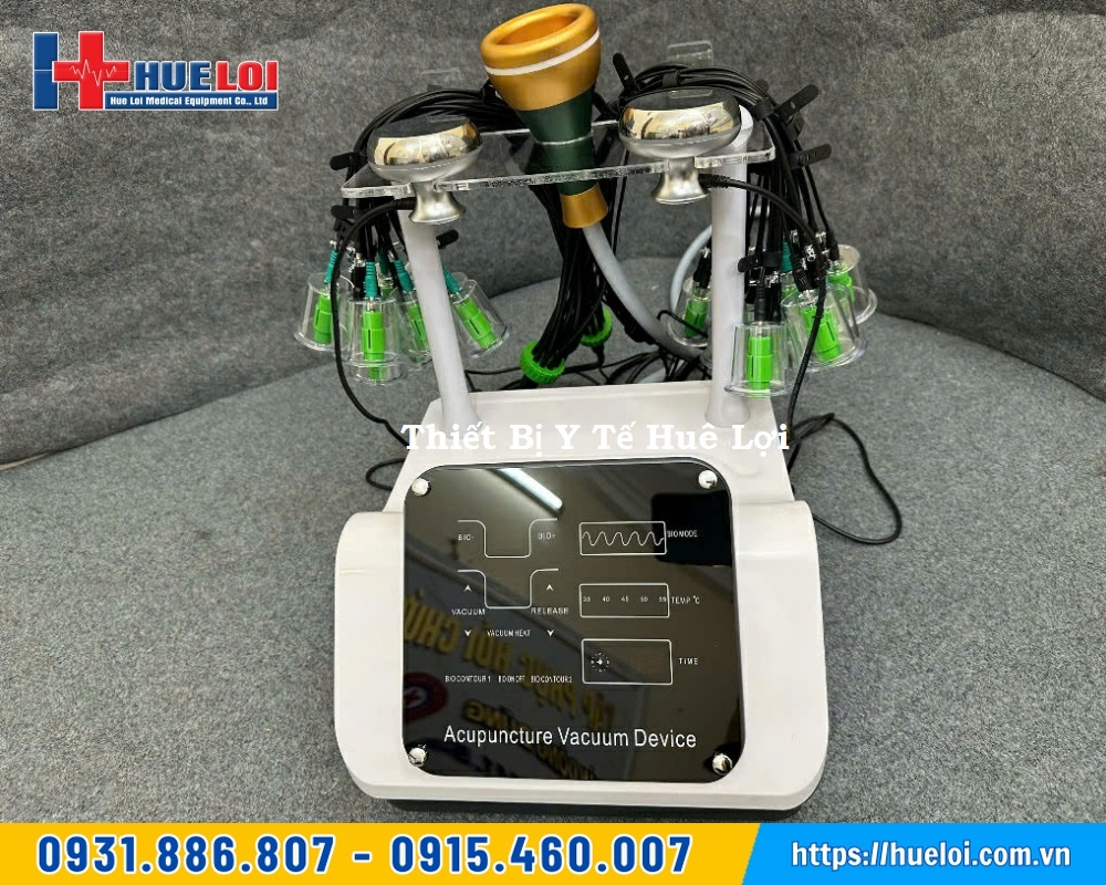 máy điện châm không kim kết hợp giác hút