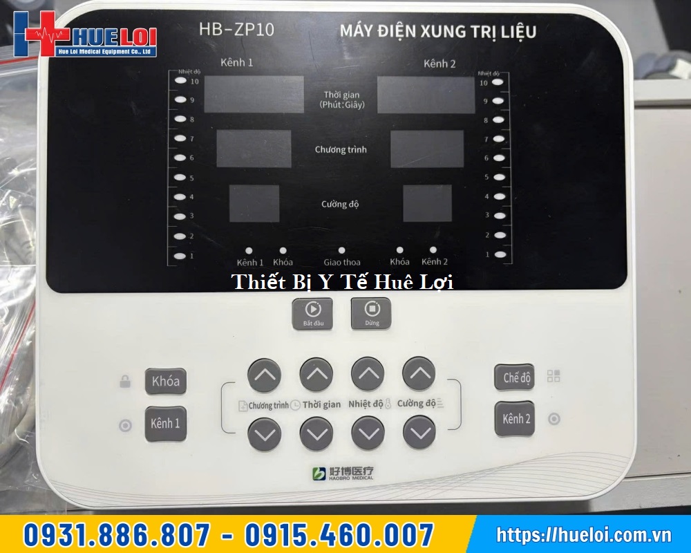 máy điện xung trung tần 2 kênh bản tiếng việt