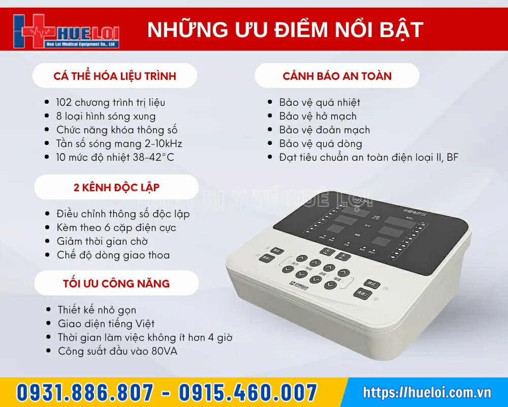 ưu điểm của máy điện xung trung tần