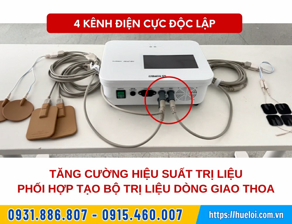 máy điện xung trị liệu 4 kênh
