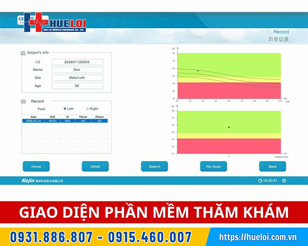 máy đo mật độ xương gót chân OSTEOKJ3000