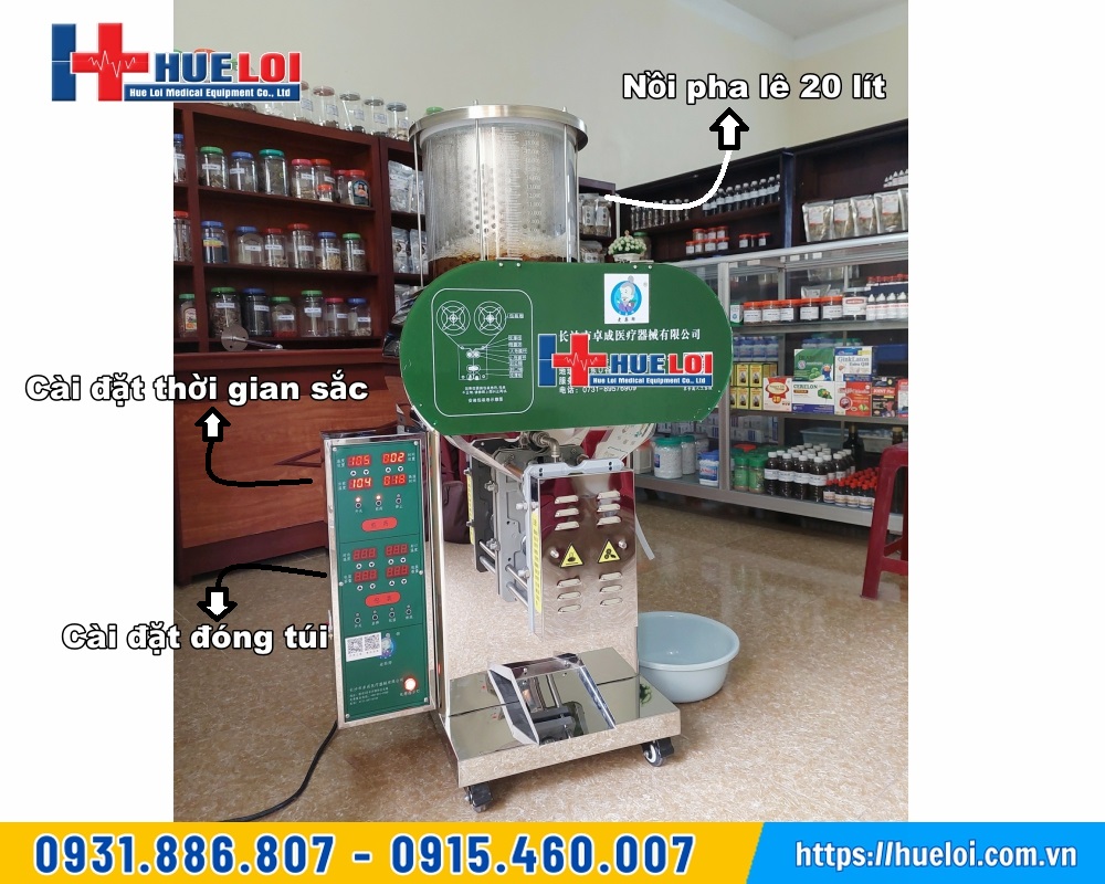 máy sắc thuốc kèm đóng túi mẫu cao cấp