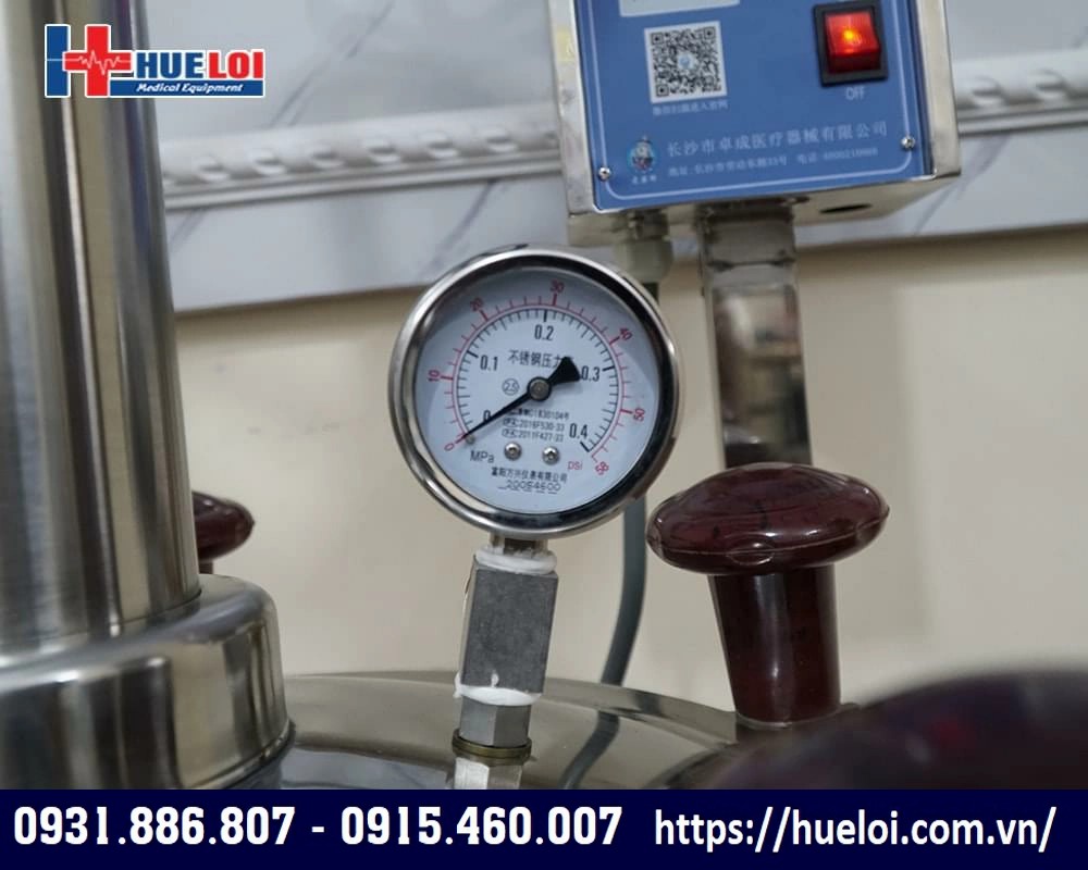 đồng hồ đo áp suất của máy sắc thuốc áp suất cao