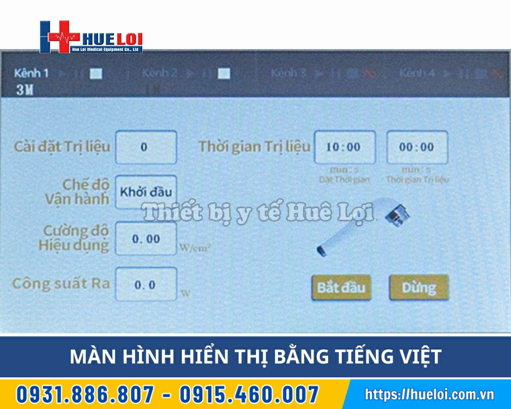 màn hình máy siêu âm trị liệu haobro