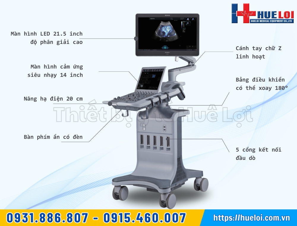 máy siêu âm bàn đẩy edan lx85
