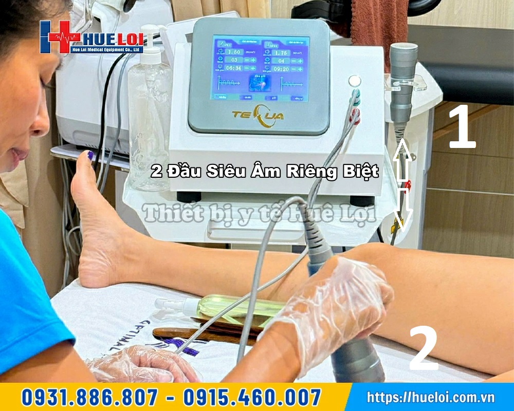 Máy siêu âm trị liệu 2 đầu công suất cao