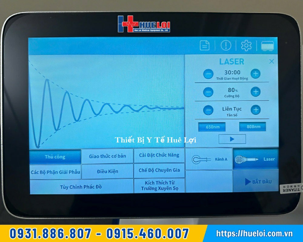 màn hình máy từ trường trị liệu PRO