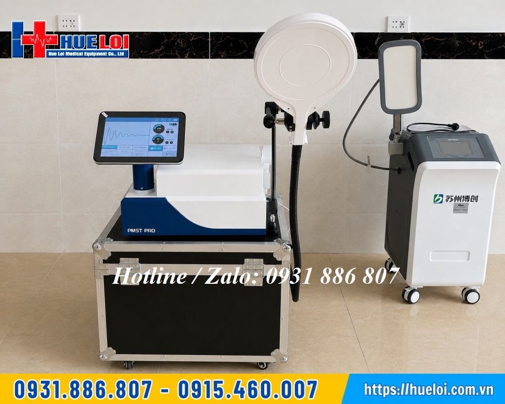khách hàng sử dụng máy vi sóng trị liệu AMT-C