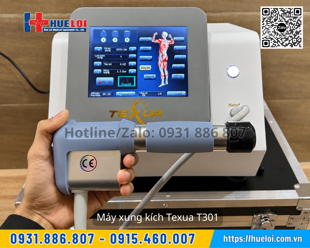 tay súng máy xung kích trị liệu texua t301