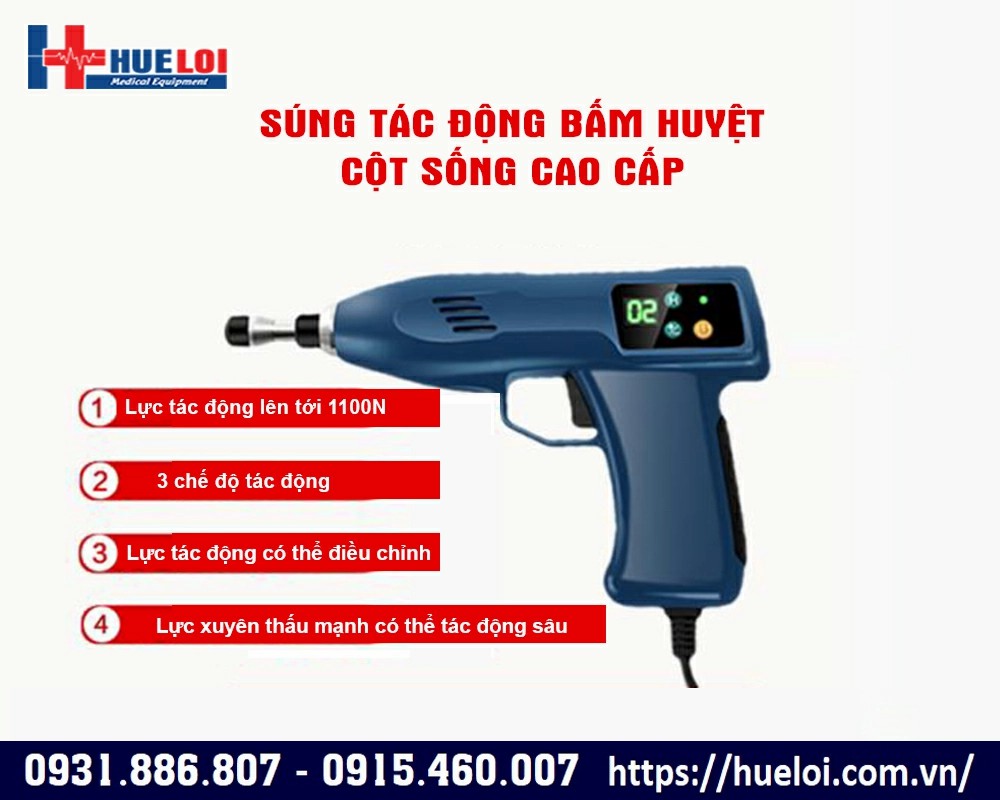 súng bấm huyệt tác động cột sống