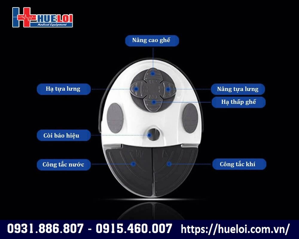 ghế khám răng cao cấp bàn đạp điều khiển bằng chân