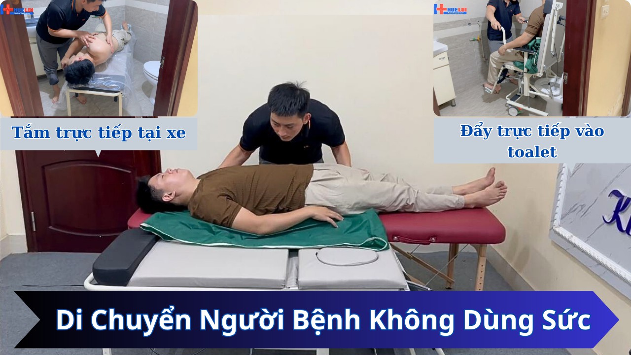 xe lăn ngả nằm di chuyển người bệnh dễ dàng